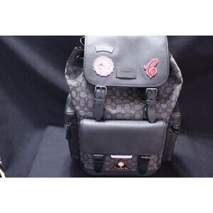 Coach Sprint Backpack in signature Jacquard with ski patches new